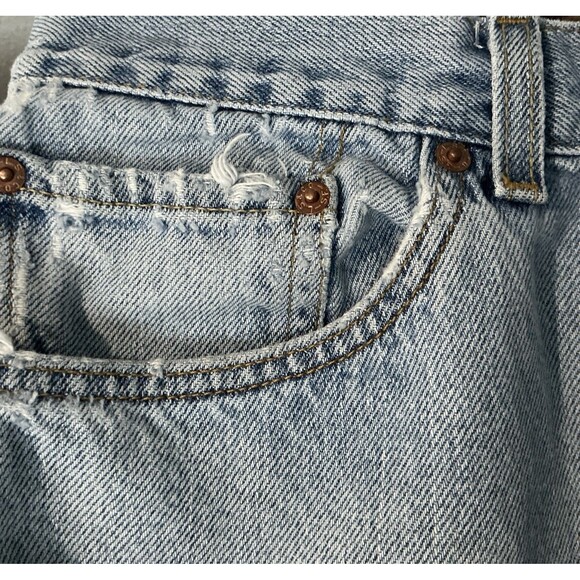 Levis 550 Jeans Mens 34x30 Blue Denim Stonewash Relaxed Fit Distressed R Tab Y2K - Picture 6 of 7